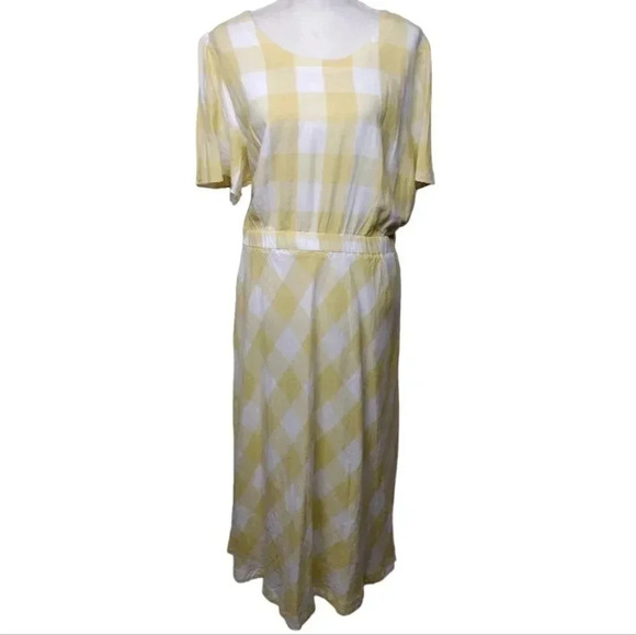 Liz Claiborne Yellow Plaid Dress - Picture 2 of 13